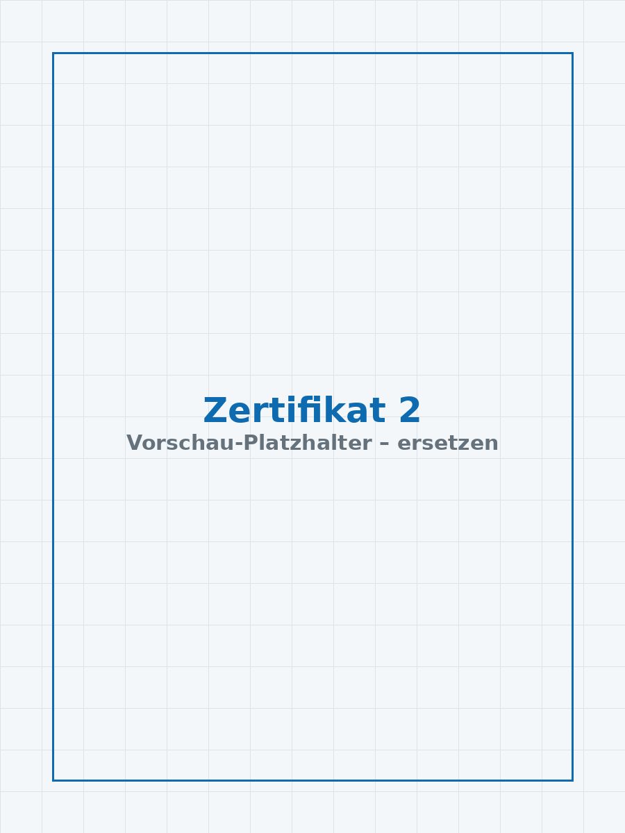 Vorschau des Zertifikats 2 (Platzhalter): [GENAUE ZERTIFIKATSBEZEICHNUNG]