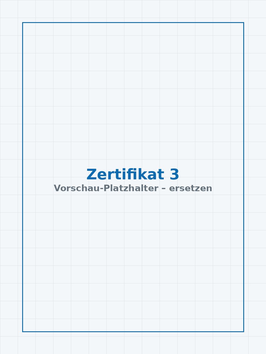 Vorschau des Zertifikats 3 (Platzhalter): [GENAUE ZERTIFIKATSBEZEICHNUNG]